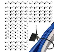 Fascette Fermacavo - 100 Pezzi Collari di Serraggio,Strumento Autobloccante Sicuro con Etichetta di Marcatura per Gestione dei Cavi per Casa Interni Esterni Officina e Spazio di Lavoro