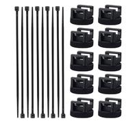 Fascette Fermacavo con Base - Base per Gestione Cavi | Set Fascette Magnetiche,per Scrivania Cucina Comodino Notte Parete Ufficio Dormitorio