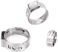 Fascette for condotti, 10 pezzi/lotto in acciaio inossidabile 304 da 6,5 mm a 21,0 mm, fascette stringitubo a un orecchio, mini clip SS304, a, senza gradini(48.3 51.5mm)