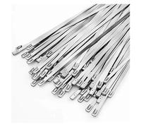 Fascette in acciaio inossidabile Fascette autobloccanti in acciaio inox 304 da 50 pezzi/confezione da 4,6 mm x 300 mm, altamente antiruggine, resistenti alla corrosione e al calore.