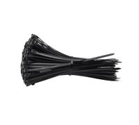 Fascette in nylon 100 pezzi Fascetta fermacavi in nylon plastica autobloccante nera lunghezza 80~400 mm anello di fissaggio industriale(4X150 width 2.6mm)