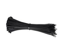 Fascette in nylon 100 pezzi in nylon 4 serie × 150 autobloccanti 200 250 300 mm chiusura in plastica anello for cavo anello filo fascetta avvolge cinturino bianco nero(2.7x180mm black)