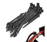 Fascette in nylon - 25 pezzi autobloccanti antiscivolo, chiusura a filo per auto, cinghie elettriche con zip, per camion, SUV, paraurti, pannello di riparazione, casa, garage, officina