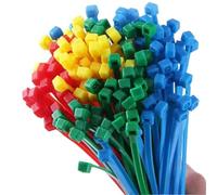 Fascette in nylon, fascette autobloccanti in corda, riutilizzabili for uso domestico e in ufficio, anelli di fissaggio fissi(White,100pcs)