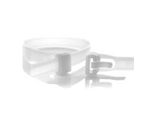 Fascette in Plastica (Nylon) Riapribili, Fascette Stringicavo Riutilizzabili per Cablaggi di Cavi - 1_300X7,6 - Bianco - 50 pezzi - Plastic Hardware Store