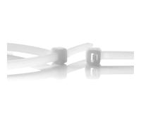 Fascette in Plastica (Nylon) Riapribili, Fascette Stringicavo Riutilizzabili per Cablaggi di Cavi - 2_200X4,8 - Bianco - 25 pezzi - Plastic Hardware Store
