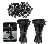 Fascette in Plastica per Fissaggio Auto, 50/100pcs Nylon Universal Cable Tie Buckle, Fibbie Universali in Nylon per Cavi, Clip di Fissaggio Multifunzione per Fissaggio Automatico Quotidiano (100pcs)