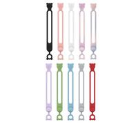 Fascette in silicone | 10 fascette elastiche in silicone per cavi - cinghie elastiche riutilizzabili fissaggio legatura casa viaggio comodino auto