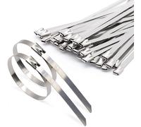 Fascette Metalliche 4.6X200, Fascette in Acciaio Inox Autobloccanti per Legare F