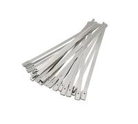 Fascette metalliche, Ca 10/20 pezzi 4,6 mm fascetta di tenuta in metallo multiuso acciaio inossidabile autobloccante for scarico 100-400 10(20Pcs,400mm)