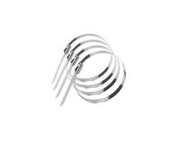 Fascette metalliche, Ca 304Materiale Acciaio inossidabile Fascetta metallica for cavi Fascette tubi di scarico Pale e corda(60pcs,4.6 350mm)
