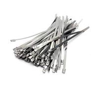Fascette metalliche, Circa 10/20 pezzi fascette metalliche in acciaio inossidabile con cerniera for tubi di scarico e induzione, larghezza 4,6 mm, 100-700, materiale 304, x 10(10pcs,4.6mmx100mm)