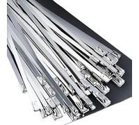 Fascette metalliche, Circa 100 pezzi di fascette stringicavo autobloccanti in acciaio inossidabile 304 da 4,6/7,9/10/12 mm, multiuso, for tubi scarico metallo(10cm,12mm)