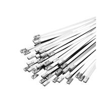 Fascette Metalliche Fascette stringicavo in acciaio inossidabile da 7,9 mm di larghezza, 100-1000, 100 pezzi, con chiusura a zip autobloccante, multifunzionale(7.9x150mm)