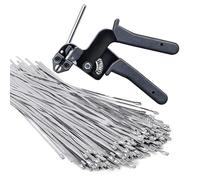 Fascette Metalliche Fermacavo | Multiuso Autobloccanti Resistenti 100 Pezzi - Fascette Fermacavi in Metallo per Interno/Esterno | Veicoli Macchinari Fattoria Recinzioni Giardino Tetto