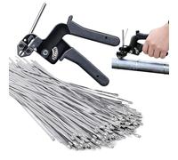 Fascette Metalliche Fermacavo | Resistenti, per carichi pesanti, multiuso, 100 pezzi - Fascette Fermacavi in Metallo per Interno/Esterno | Veicoli Macchinari Fattoria Recinzioni Giardino Tetto