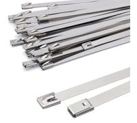 Fascette Metalliche Lunghe 400 x 7.9 mm Argento Fascette Acciaio Inox