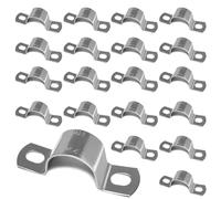 Fascette Metalliche, Staffa A U, Tubi Innocenti per Ponteggi, Fascette Stringitubo Acciaio Inox Ø25 mm, Morsetti Per Tubi - 20 Pezzi Per Confezione
