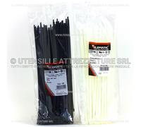 FASCETTE STANDARD NYLON per CABLAGGIO FISSAGGIO FILI CAVI CONFEZIONE 100 Pz.