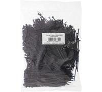 Fascette per cablaggio 100x2,5mm colore nero Confezione da 1000 pezzi (Bulk)
