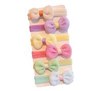 Fascette per capelli da bambina, alla | 6 piccoli elastici per capelli per ragazze, bambini, adolescenti, ricci per uso quotidiano, scuola, viaggi, andare a letto