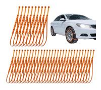 Fascette per Catene da Neve | 40 Pezzi Cavi Regolabili per Ruote - Cinghie a Strappo Trazione delle Ruote,Per La Guida Su Strade Ghiacciate E Fangose Per Veicoli Camion E SUV