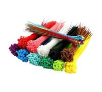 Fascette per cavi, 1000 pezzi, autobloccanti, in nylon, fascette stringicavo in plastica, per fai da te, organizer per cavi, multicolore (rosa, 4 x 200 mm x 1000 pezzi)