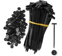 Fascette per cavi, Fascette Autobloccanti In Nylon Con Perno E Bottone for Garage Giardino Casa 20/400 Pz(200set(400pcs))