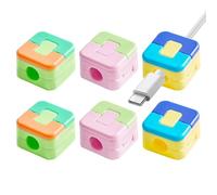 Fascette Per Cavi,Gestione Cavi Organizzazione Desktop | 6 Pezzi Elementi Di Fissaggio Per Caricatore Del Telefono Da Ufficio | Per Scuola Università Dormitorio Notturno Studio Piano Di Lavoro