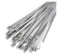 Fascette per cavi in acciaio inox, 20 fascette stringitubo in acciaio inox, 4,6/7,9 mm, con rivestimento avvolgente, bloccabili, multifunzione, per scarico, 150 mm (5,91 pollici)