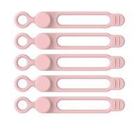 Fascette per cavi in silicone, fascette per cavi per elettronica,Organizzatore per la gestione di - Organizzatore in silicone, 5 pz., fascette organizzatore
