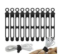 Fascette per cavi - Organizer per cavi in silicone, utilizzabile più volte per ordinare, elastico e multifunzione, organizer per scrivania, auto, gestione della ricarica per attività all'aperto, per