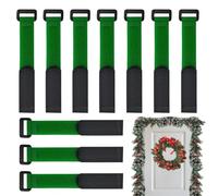 Fascette per Ghirlande 10 Pezzi Regolabili e Riutilizzabili in Nylon per | Cinghie Appendighirlande da Corrimano Scale, Porte, , Verde, Esterno, Portone, Ingresso,