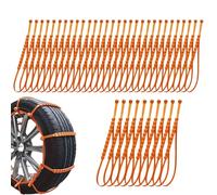 Fascette Per Pneumatici Per Neve | 40 Pezzi Catene Da Neve Antiscivolo Destinate Alle Ruote - Fascia da con Trazione Invernale | Per la Guida in Condizioni Invernali su Strade Ghiacciate e Fangos