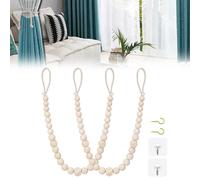 Fascette per tende creative con perline in legno per trasformare il tuo ambiente