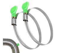 Fascette per tubo di ventilazione a secco, 2 fascette stringitubo in acciaio | Regolabile da 3,5 pollici a 10,7 cm, clip di raccolta della polvere per ventilazione a secco, piombo per tiro