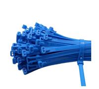 Fascette Plastic Reusable Cable Zip Tie Nylon May Wrap Straps Ties Loose Organizer Detachable Bundle(Blue)