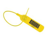 Fascette Plastica, 100 pcs Targhette Portachiavi, Sigilli diSicurezza, Fascette con Etichetta Per i Vestiti, i Portachiavi, l'Etichettatura (Giallo)