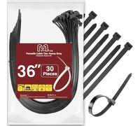 Fascette Plastica Lunghe 80 cm Nero Fascette Elettricista 12,4 mm 113 kg Trazione 800 mm Fascette Lunghe E Spesse Fascetta Resistenti Uv Per Esterno, Pergola 30 Pezzi Fascette Con Cerniera