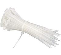 Fascette Plastico Colore Bianco per Elettricista, Ufficio, Giardino, Garage e Officina, Taglia: 2.5mm x 160mm Nylon Cavi Stringicavo Quantità da 100 pezzi