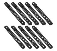 Fascette riutilizzabili in silicone per riporre e organizzare i cavi, fascette elastiche e regolabili con design a fibbia per cavi di cuffie e dati (nero)