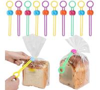 Fascette sigillanti multiuso riutilizzabili con cerniera, clip sigillanti in TPE per sacchetti di alimenti, fascette staccabili per organizzare la freschezza degli alimenti e la gestione dei fili, 15