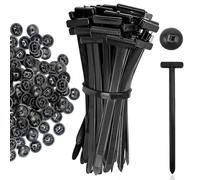Fascette Stringicavo 100 Pezzi 90 mm in Nylon, Fascette Plastica Nere Autobloccanti Resistenti UV, Clip Fissaggio Universali per Cavi, Auto, Paraurti, Casa e Fai da Te