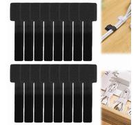 Fascette stringicavo con gancio e anello, gestione dei cavi sotto la scrivania, organizer per cavi con retro adesivo, per scrivania, casa e ufficio (nero* 16 pezzi)