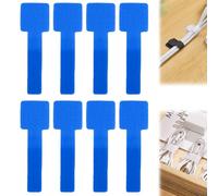 Fascette stringicavo con gancio e anello, gestione dei cavi sotto la scrivania, organizer per cavi con retro adesivo, per scrivania, casa e ufficio (blu, 8 pezzi)