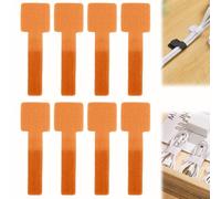 Fascette stringicavo con gancio e anello, gestione dei cavi sotto la scrivania, organizer per cavi con retro adesivo, per scrivania, casa e ufficio (arancione, 8 pezzi)