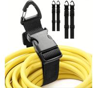 Fascette stringicavo da 45 cm, colore nero, regolabile, con fibbia a 3 assi, cinghia resistente per l'organizzazione di officine e garage, gestione delle cerniere (2 pezzi)