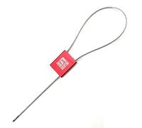 Fascette stringicavo, Fascette fermacavi in nylon riutilizzabili, confezione da 50 sigilli numerati multicolori for la sicurezza dei bagagli dei camion merci(Red)