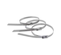 Fascette stringicavo in acciaio inossidabile, 10/200 fascette fermacavi in acciaio inossidabile, riutilizzabili, autosigillanti, multiuso, organizer per cavi in metallo (20 pezzi, 4,6 x 200 mm)