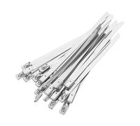 Fascette stringicavo in acciaio inossidabile, 100 pezzi, fascette stringicavo in acciaio inox, resistenti e organizzatori di cavi per la costruzione